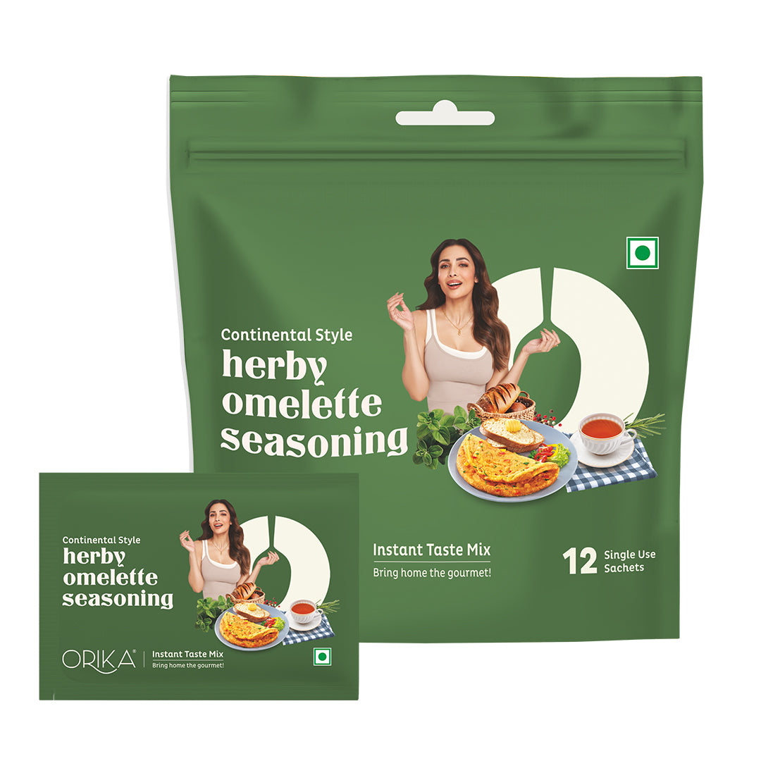 Continental Style Herby Omelette Seasoning-12 single use sachets - Orika Spices India