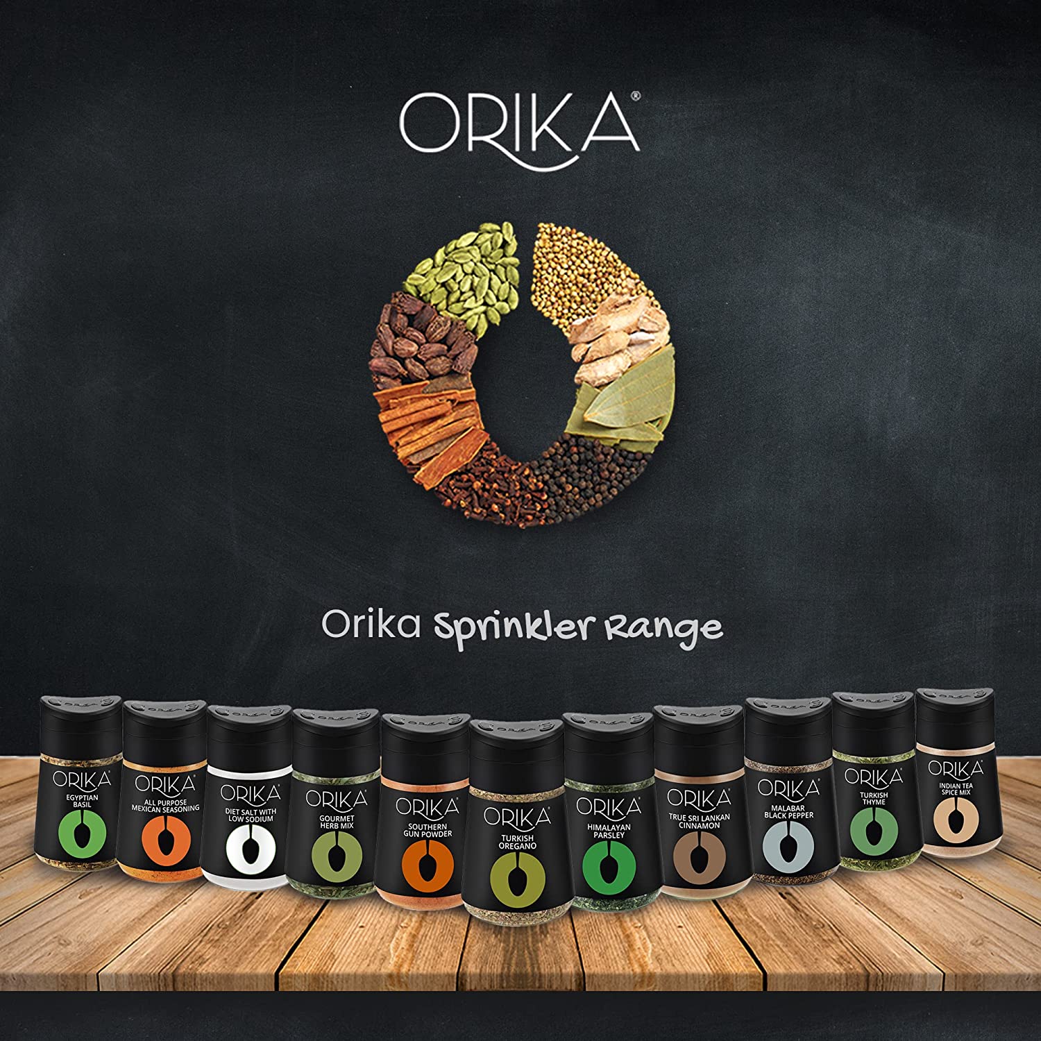 Table Sprinkler Combo 2 (Italian Seasoning + Red Chilli Flakes + Turkish Oregano) (Pack of 3) - Orika Spices India
