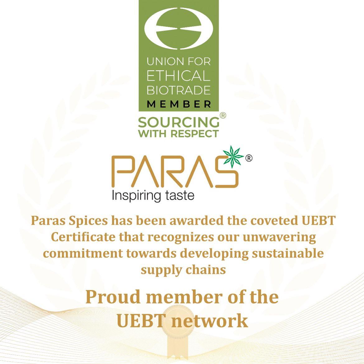 UEBT Network - Orika Spices India