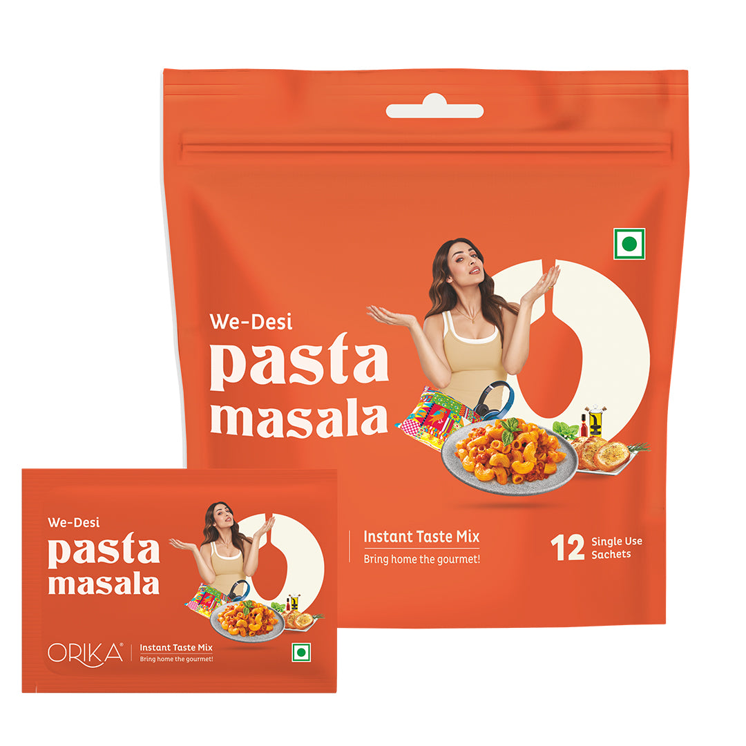 We-Desi Pasta Masala, All in One Masala, 12 single use sachets - Orika Spices India