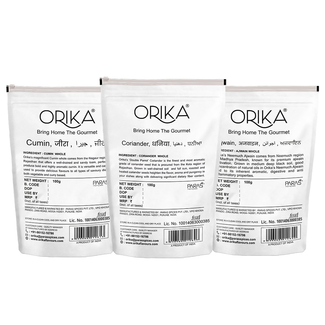 Orika Sabut Masala Combo, Pack of 3, 100g/each - Orika Spices India