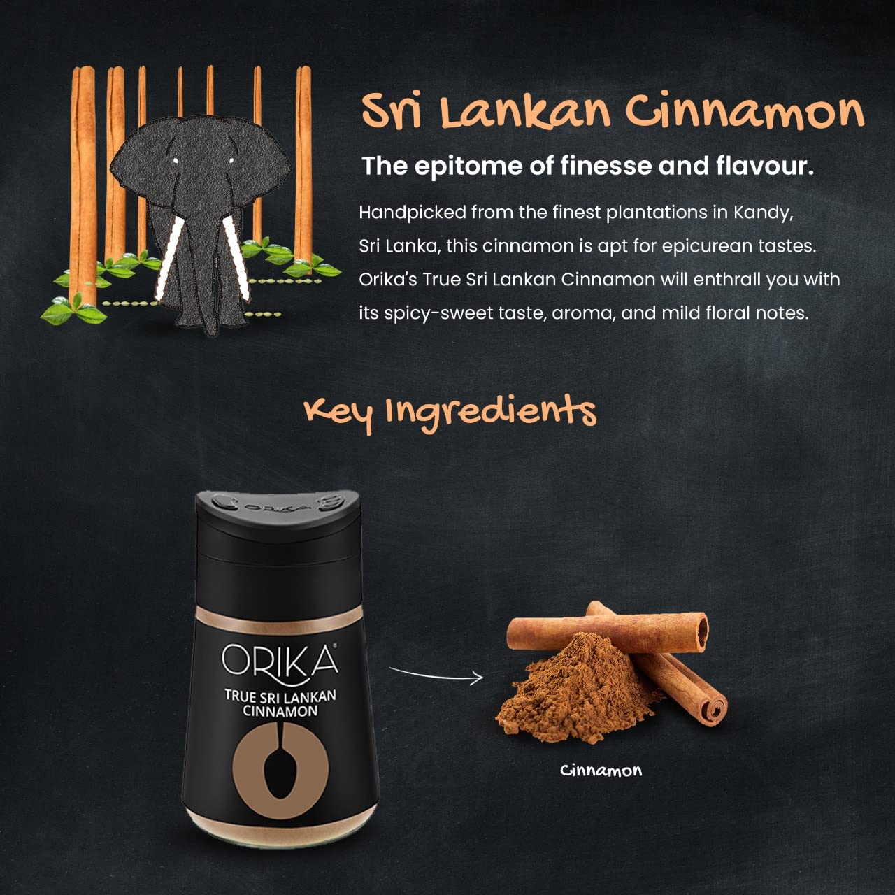 GOURMET COOKING COMBO 2 (Pack of 2, True Sri Lankan Cinnamon Powder 50g & Southern Gun Powder 90g)
