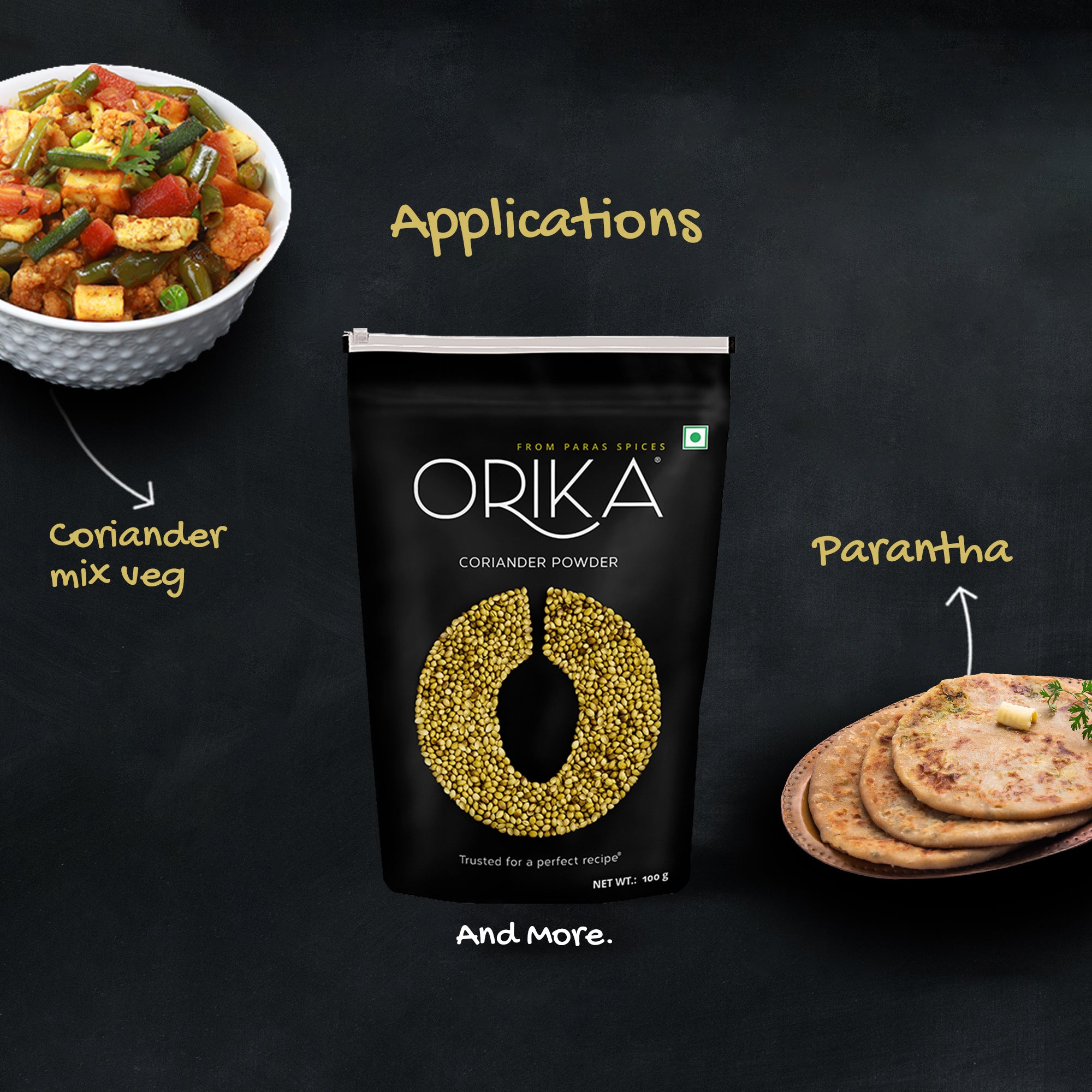 Indian Essential Combo (Sambhar Masala 100g + Coriander Powder 100g + Amchoor Powder 100g) ( Pack of 3) - Orika Spices India