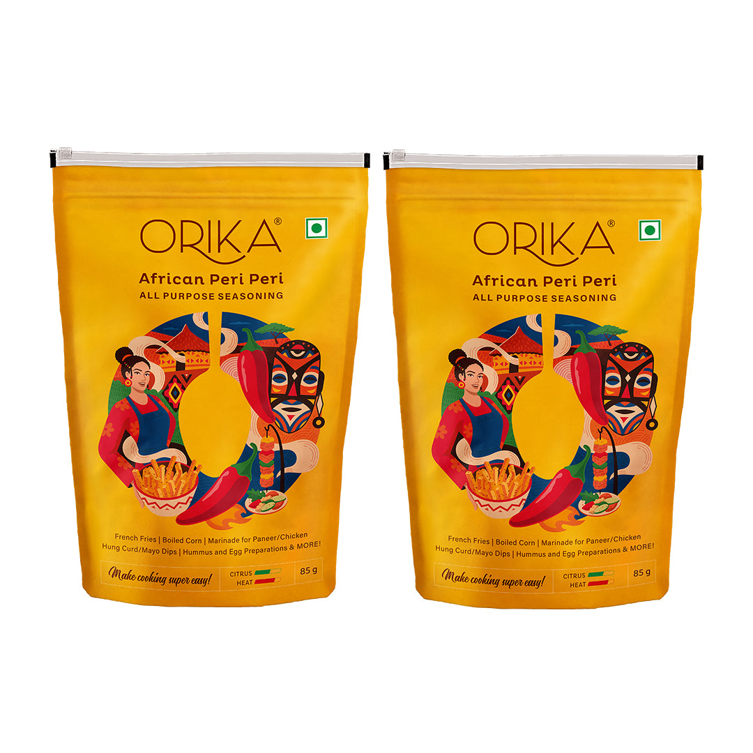 Orika African Peri Peri All Purpose Seasoning, Pack of 2, 85g each - Orika Spices India