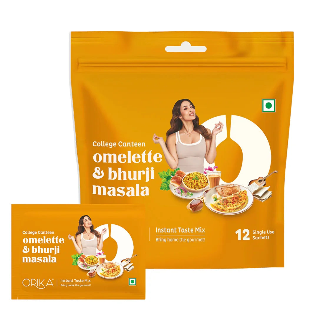 College Canteen Omelette and Bhurji Masala - 12 single use sachets - Orika Spices India