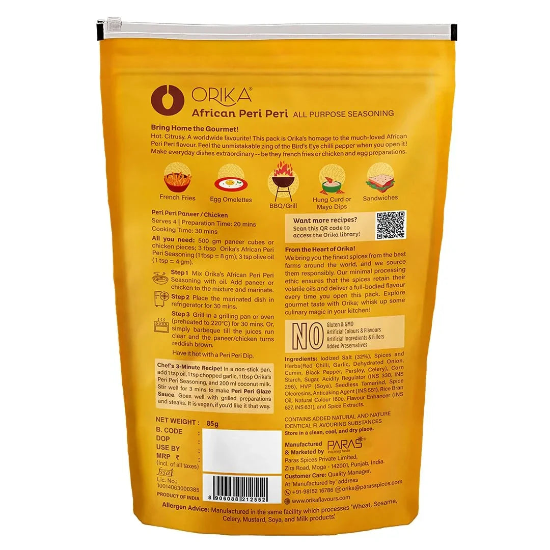 Orika African Peri Peri All Purpose Seasoning, 85g - Orika Spices India