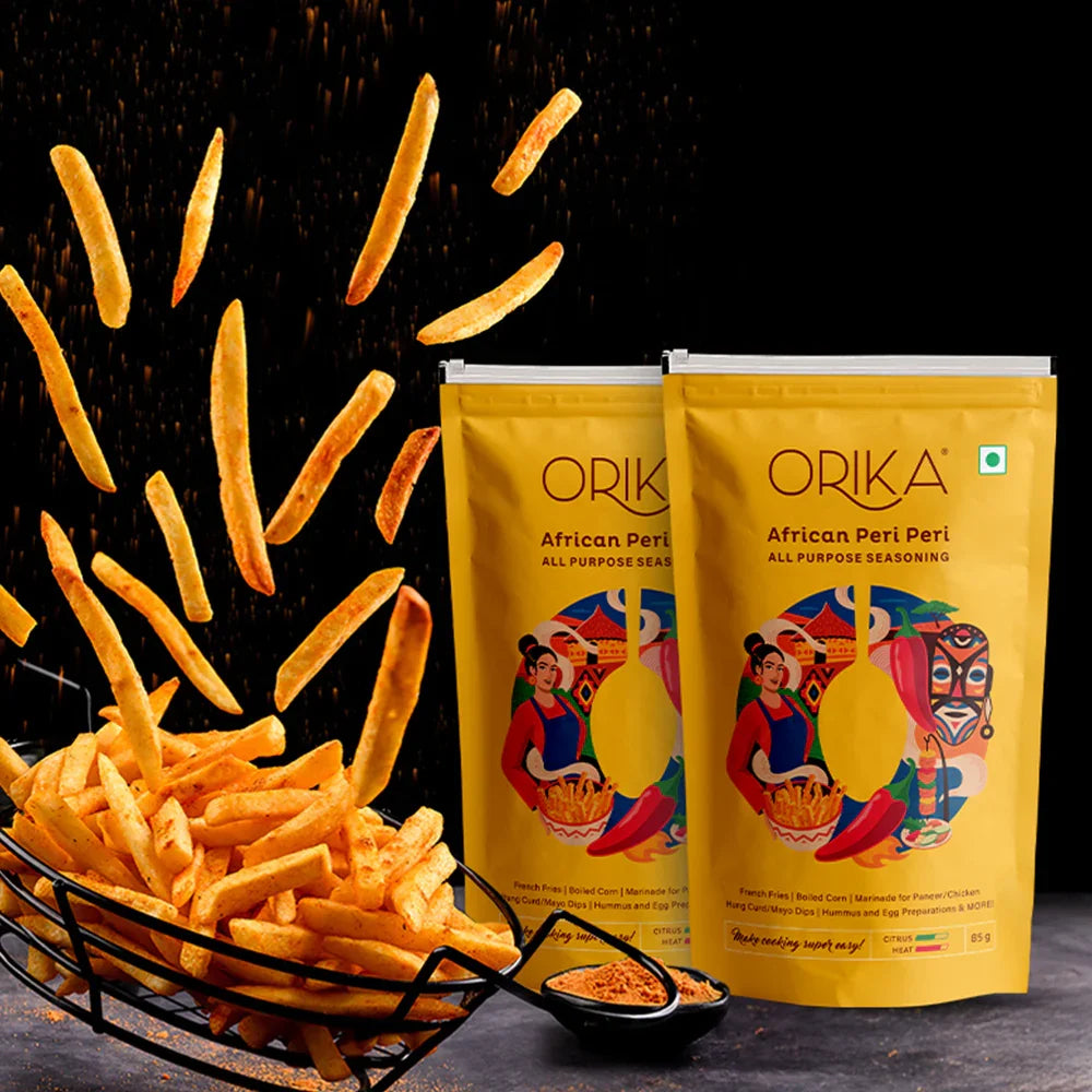 Orika African Peri Peri All Purpose Seasoning, Pack of 2, 85g each - Orika Spices India