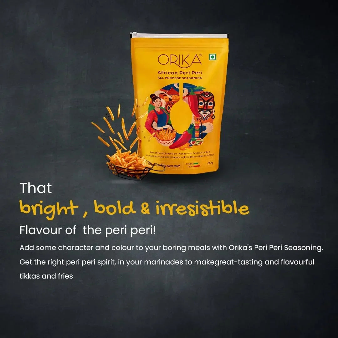 Orika African Peri Peri All Purpose Seasoning, Pack of 2, 85g each - Orika Spices India