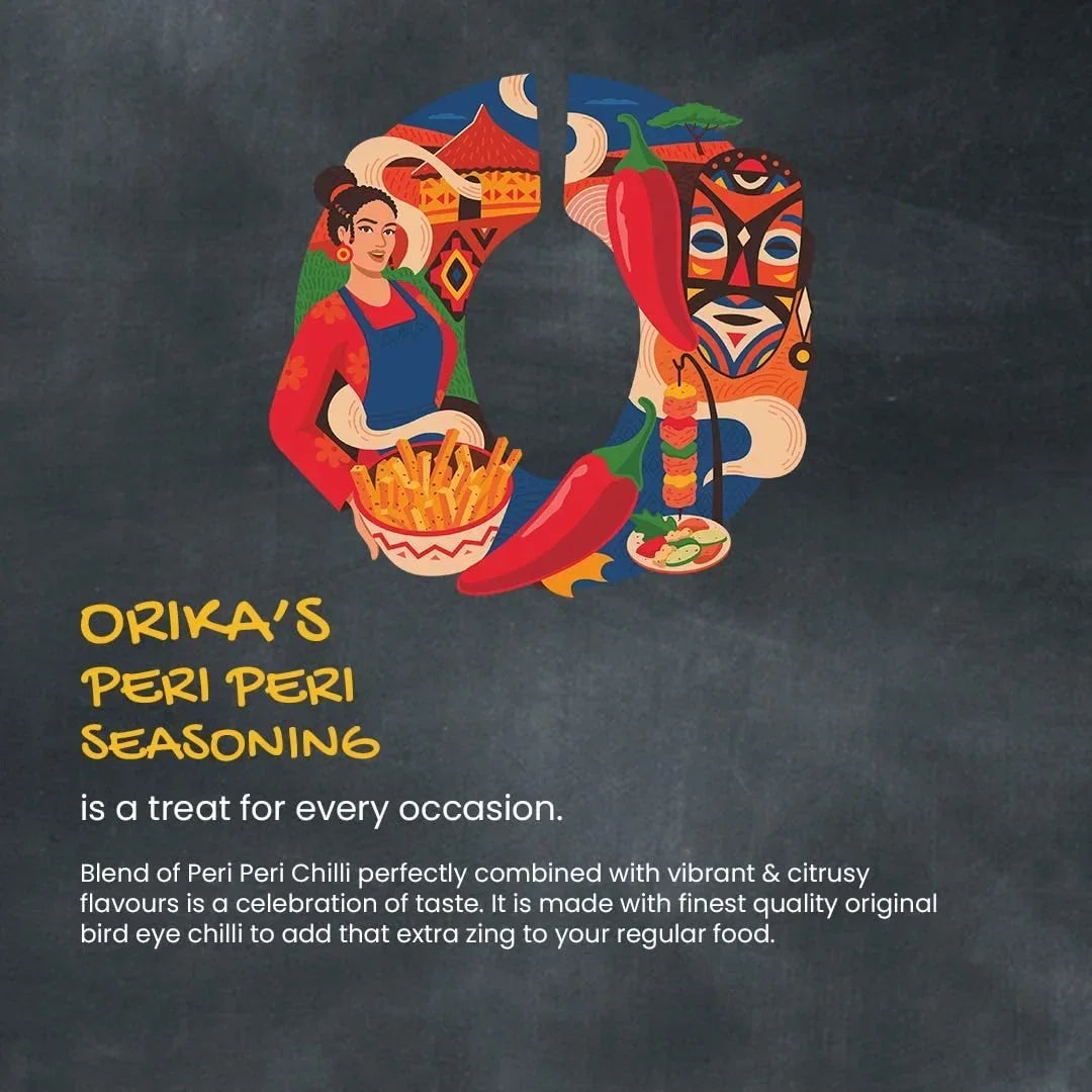 Orika African Peri Peri All Purpose Seasoning, Pack of 2, 85g each - Orika Spices India