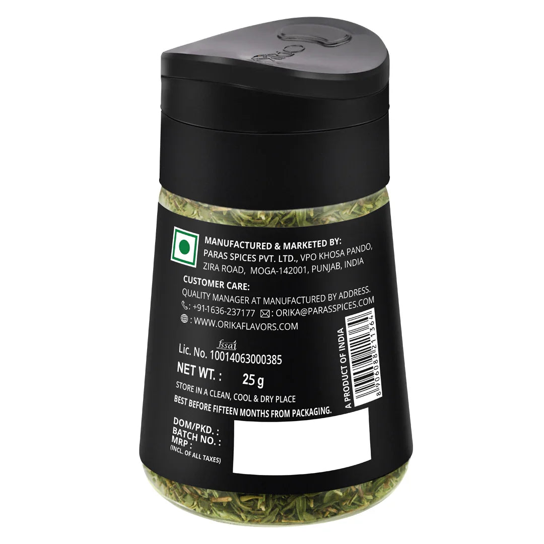 Orika Gourmet Herbs Sprinkler Combo Gourmet Herb Mix 25g, Mexican Seasoning 80g, True Sri Lankan Cinnamon 50g - Orika Spices India