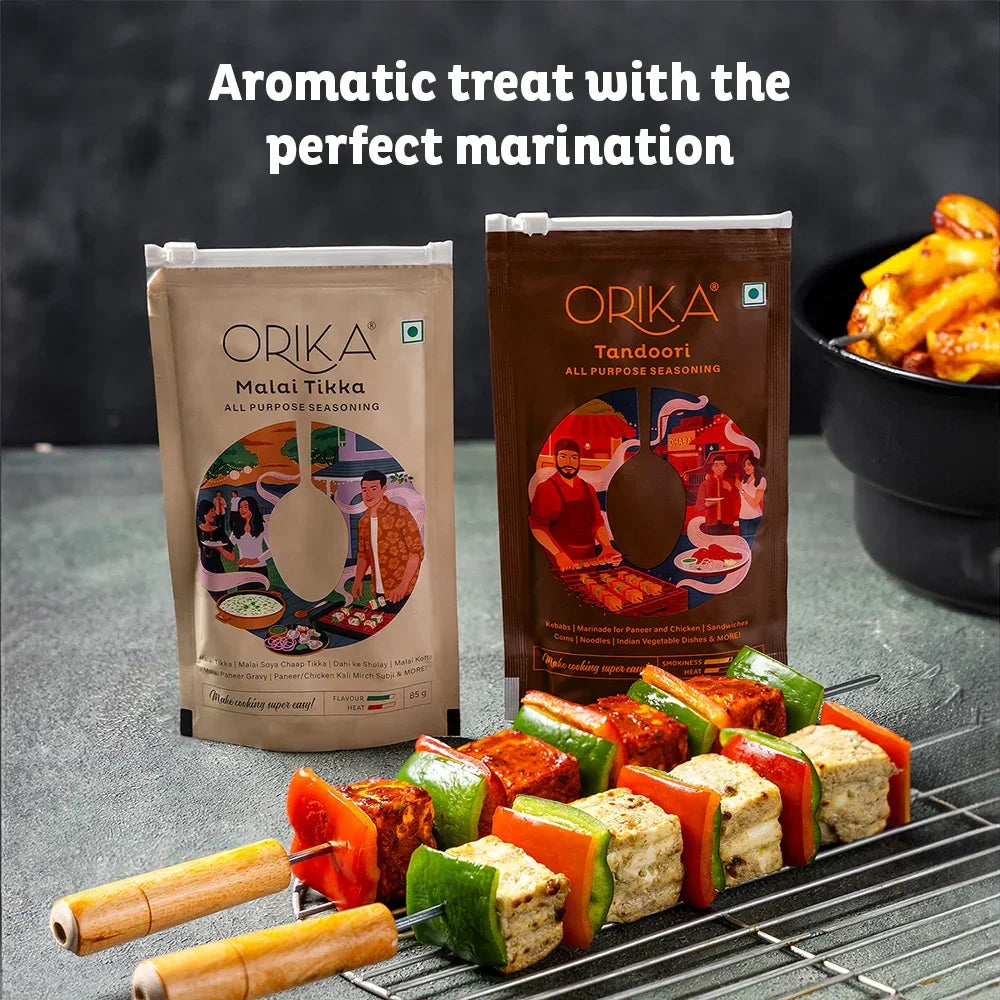 Orika Grill & Chill Portable Barbeque Griller Set with Seasonings/Marinades - Orika Spices India