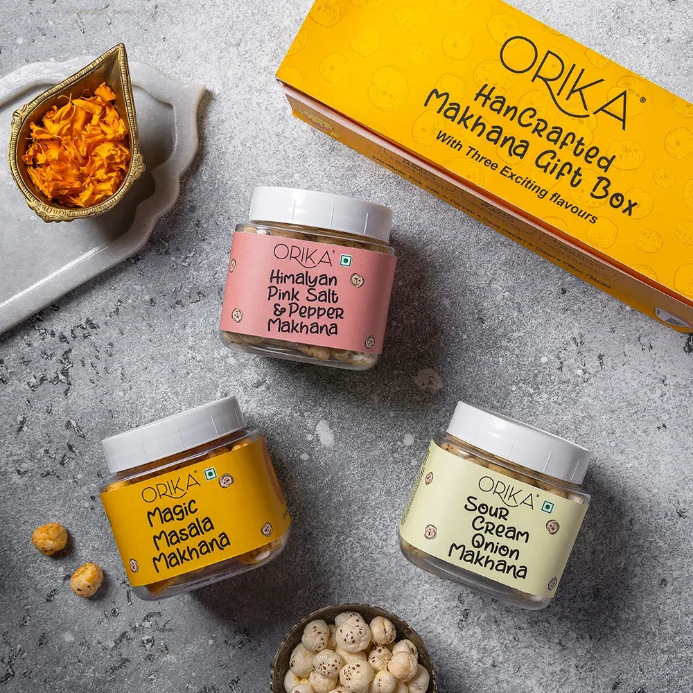 Orika Guilt Free Handcrafted Makhana's, 120g, - Orika Spices India