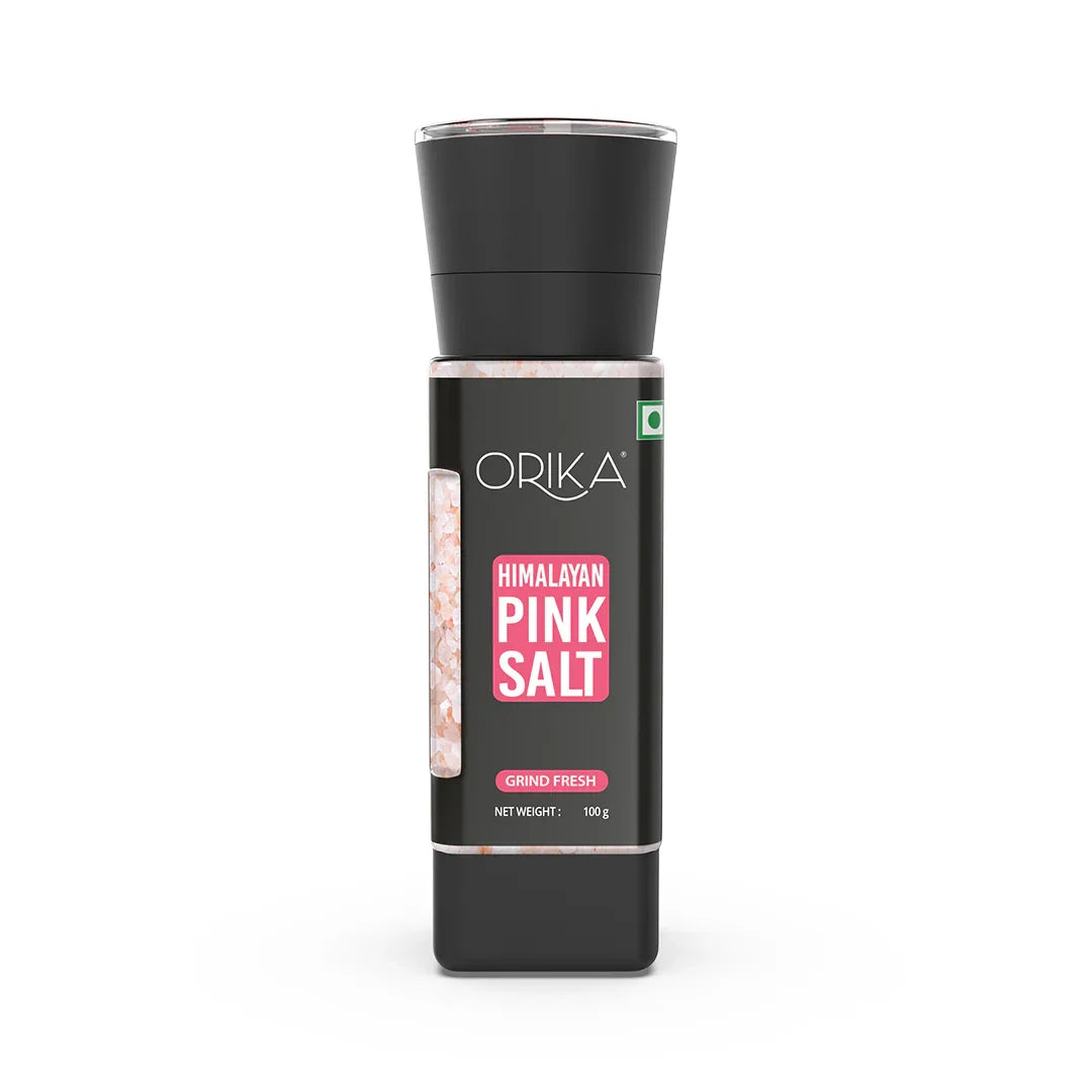 Orika Himalayan Pink Salt Grinder, 100gm - Orika Spices India