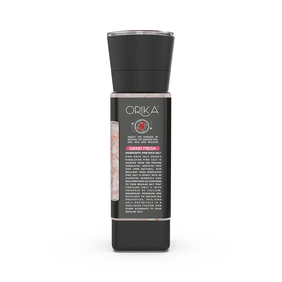 Orika Himalayan Pink Salt Grinder, 100gm - Orika Spices India
