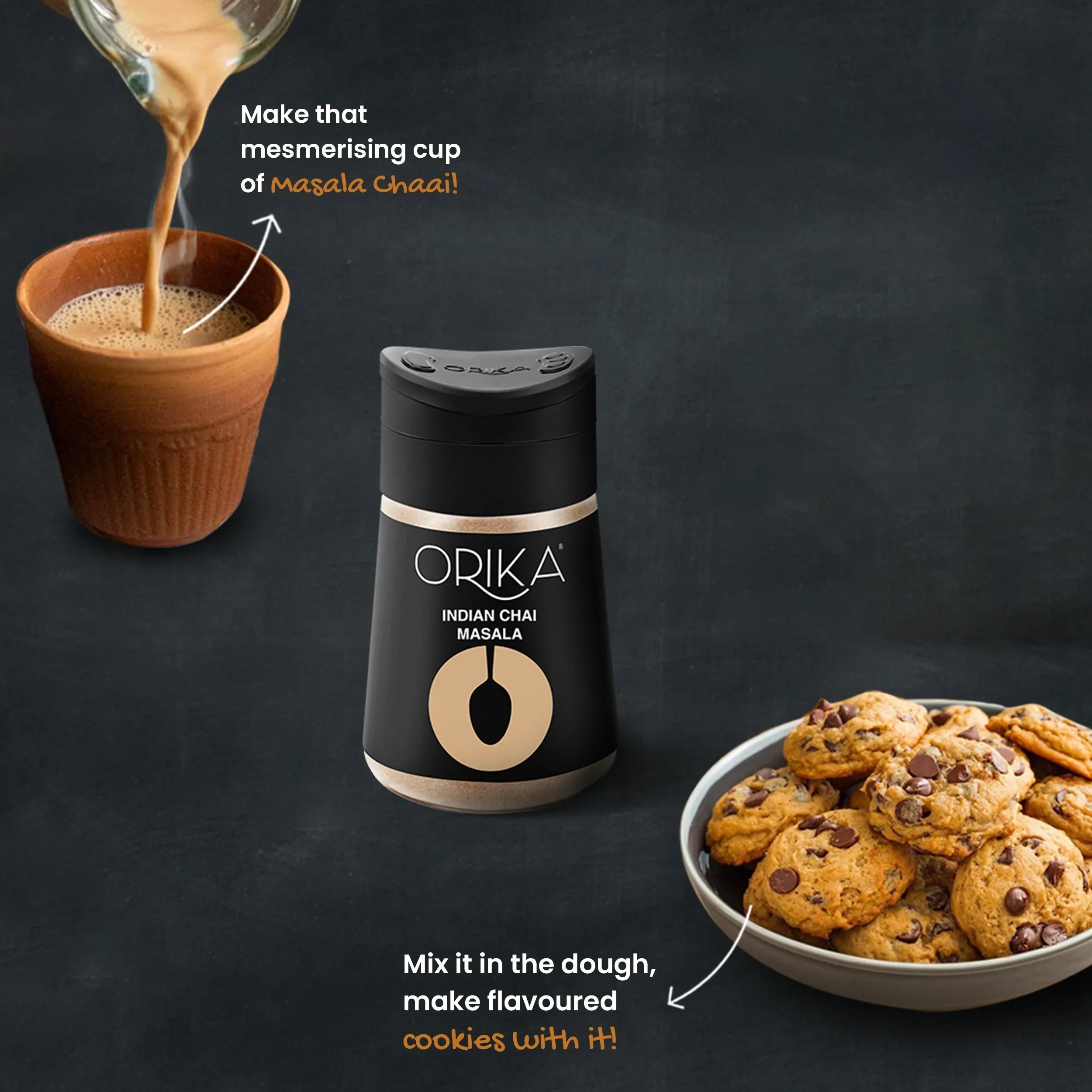 Orika Indian Chai Masala Sprinkler 70 Gm - Orika Spices India