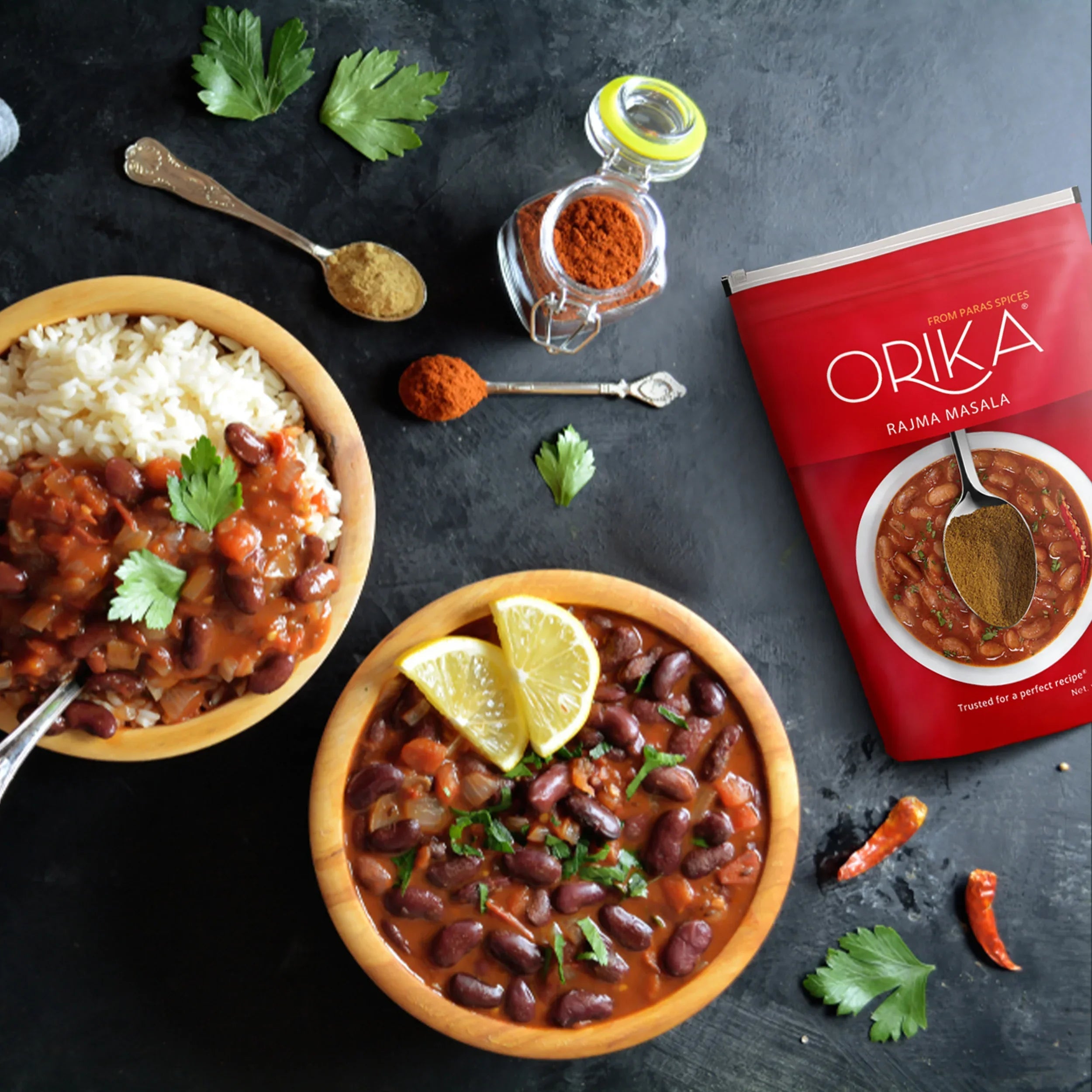 Orika Indian Mix Combo 3 (Shahi Paneer Masala, Chana Masala, Rajma Masala, Dal Makhani Masala) (Pack of 4, 100gms each) - Orika Spices India