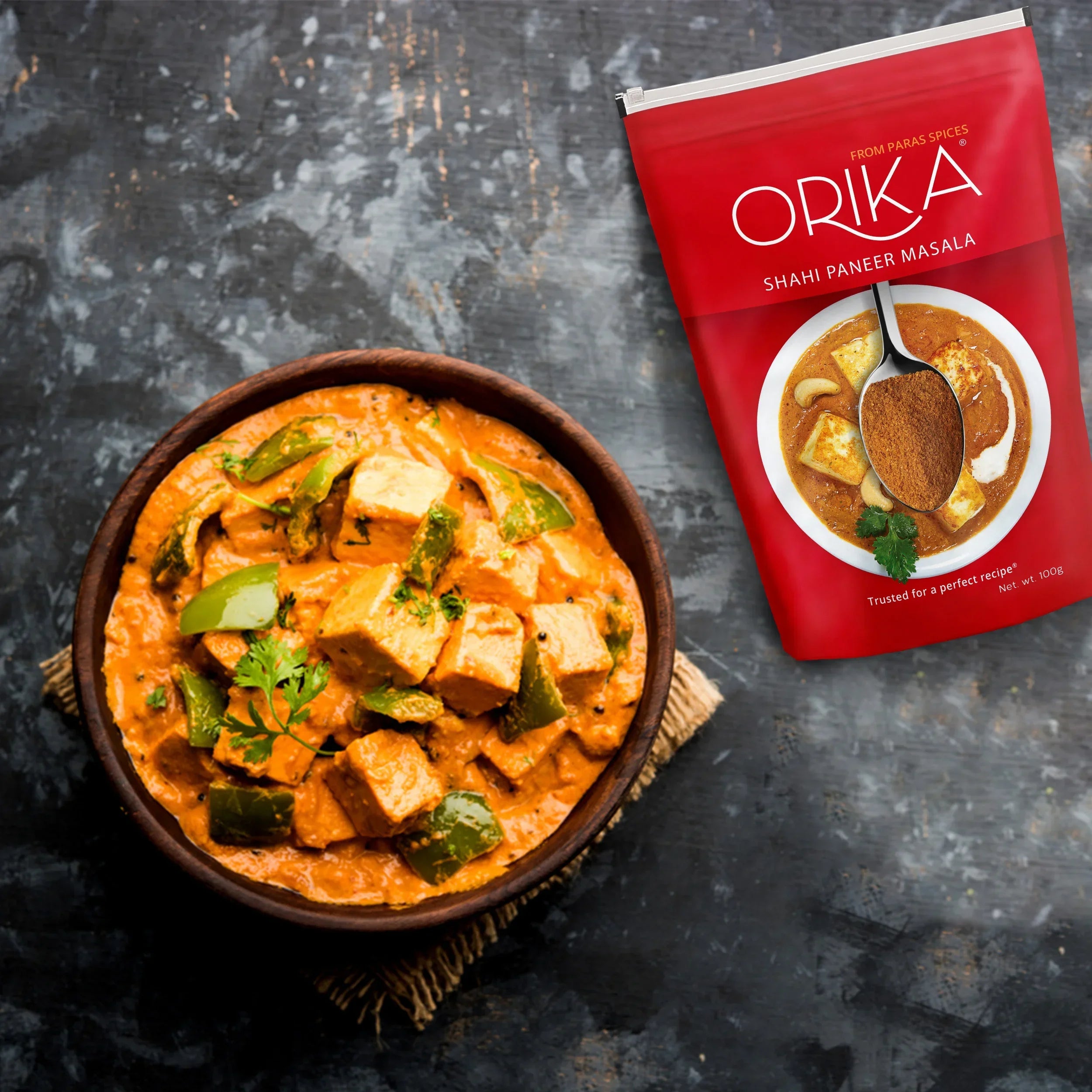 Orika Indian Mix Combo 3 (Shahi Paneer Masala, Chana Masala, Rajma Masala, Dal Makhani Masala) (Pack of 4, 100gms each) - Orika Spices India