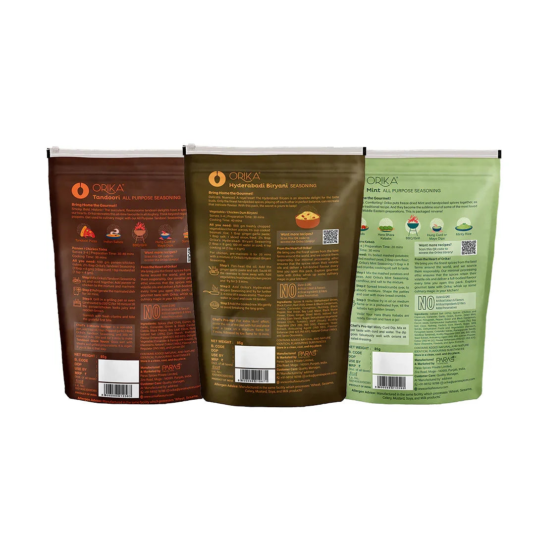Orika Mint, Tandoori & Biryani Combo (Pack of 3) - Orika Spices India