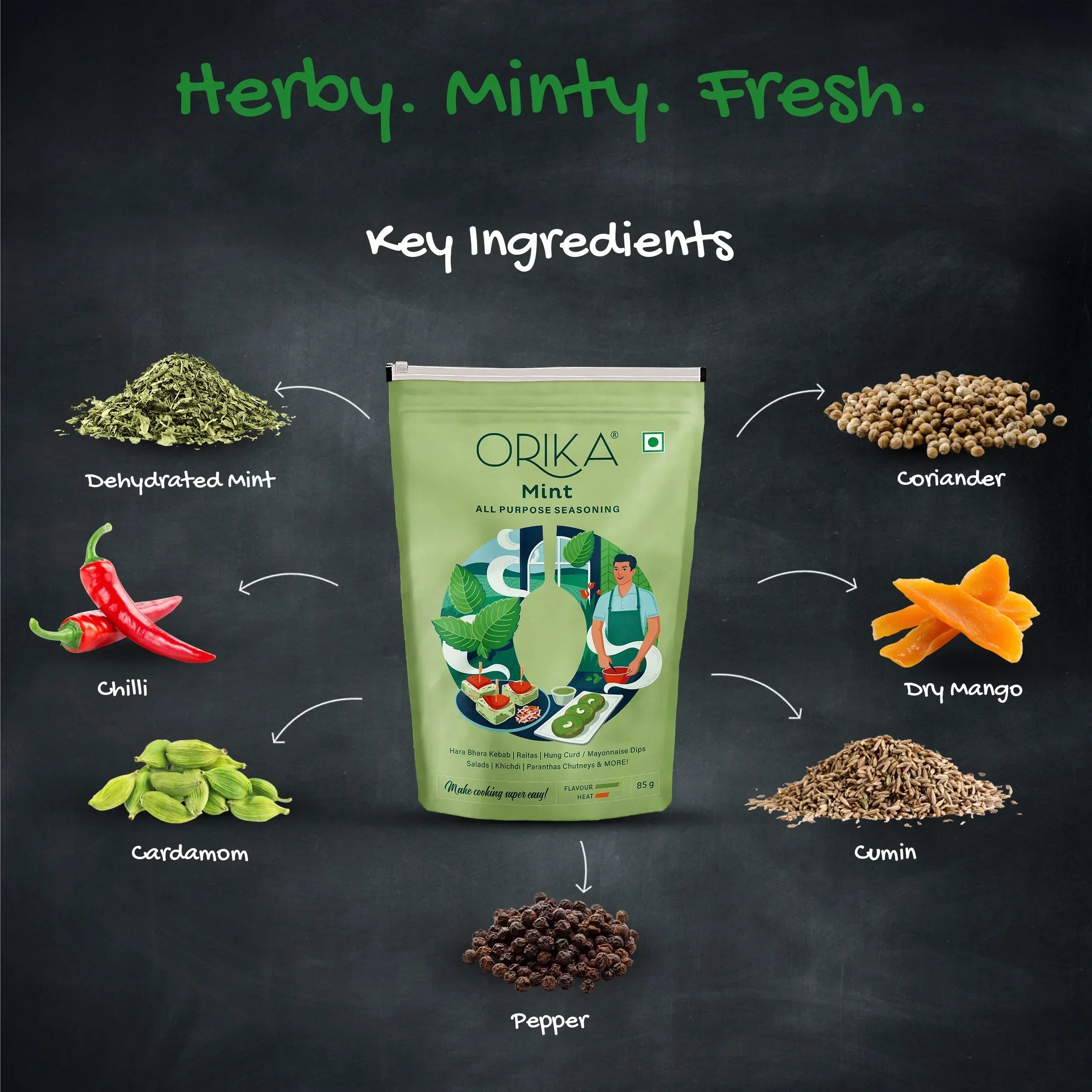 Orika Mint, Tandoori & Biryani Combo (Pack of 3) - Orika Spices India