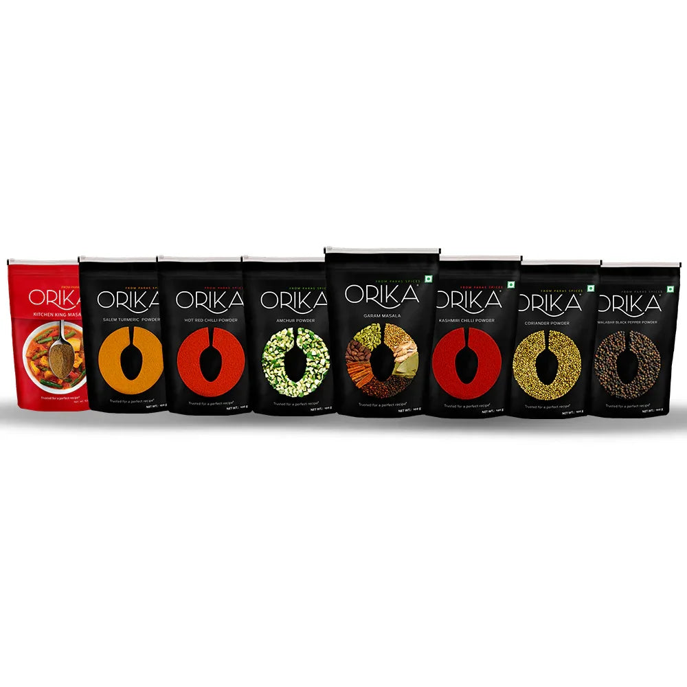 Orika Monthly Veg Combo , Pack of 8, 100g each - Orika Spices India