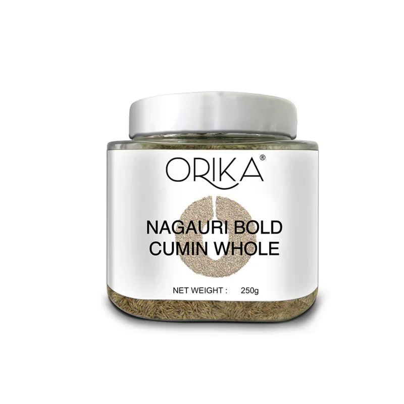 Orika Nagauri Bold Cumin Whole, 250gm - Orika Spices India