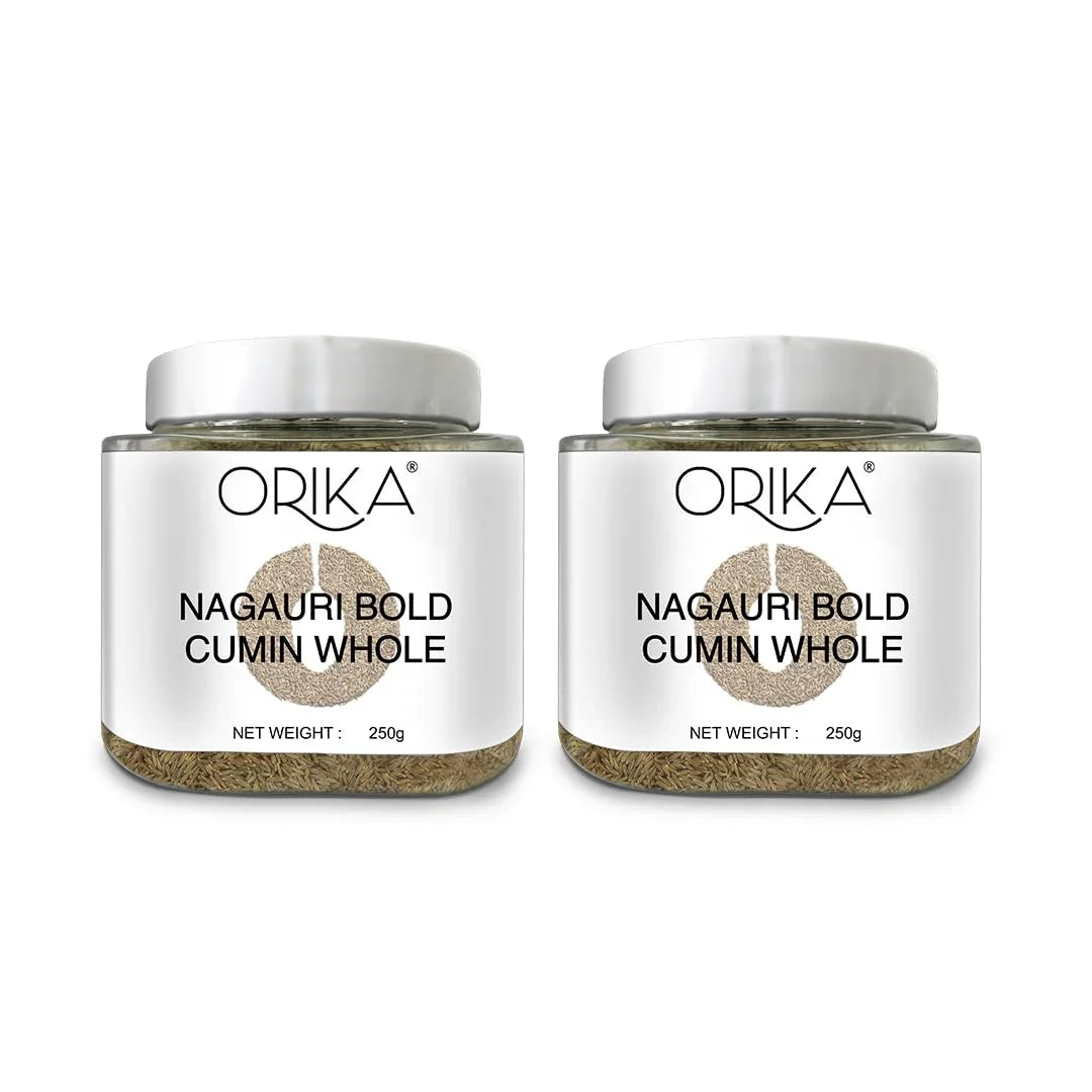 Orika Nagauri Bold Cumin Whole Combo, Pack of 2, 250gm/each - Orika Spices India