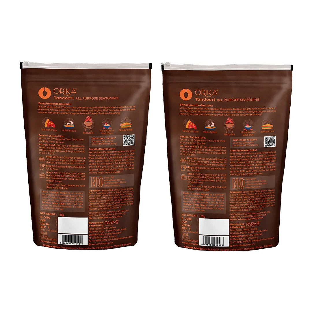 Orika Tandoori Marinade Combo (Pack of 2, 85gms each) - Orika Spices India