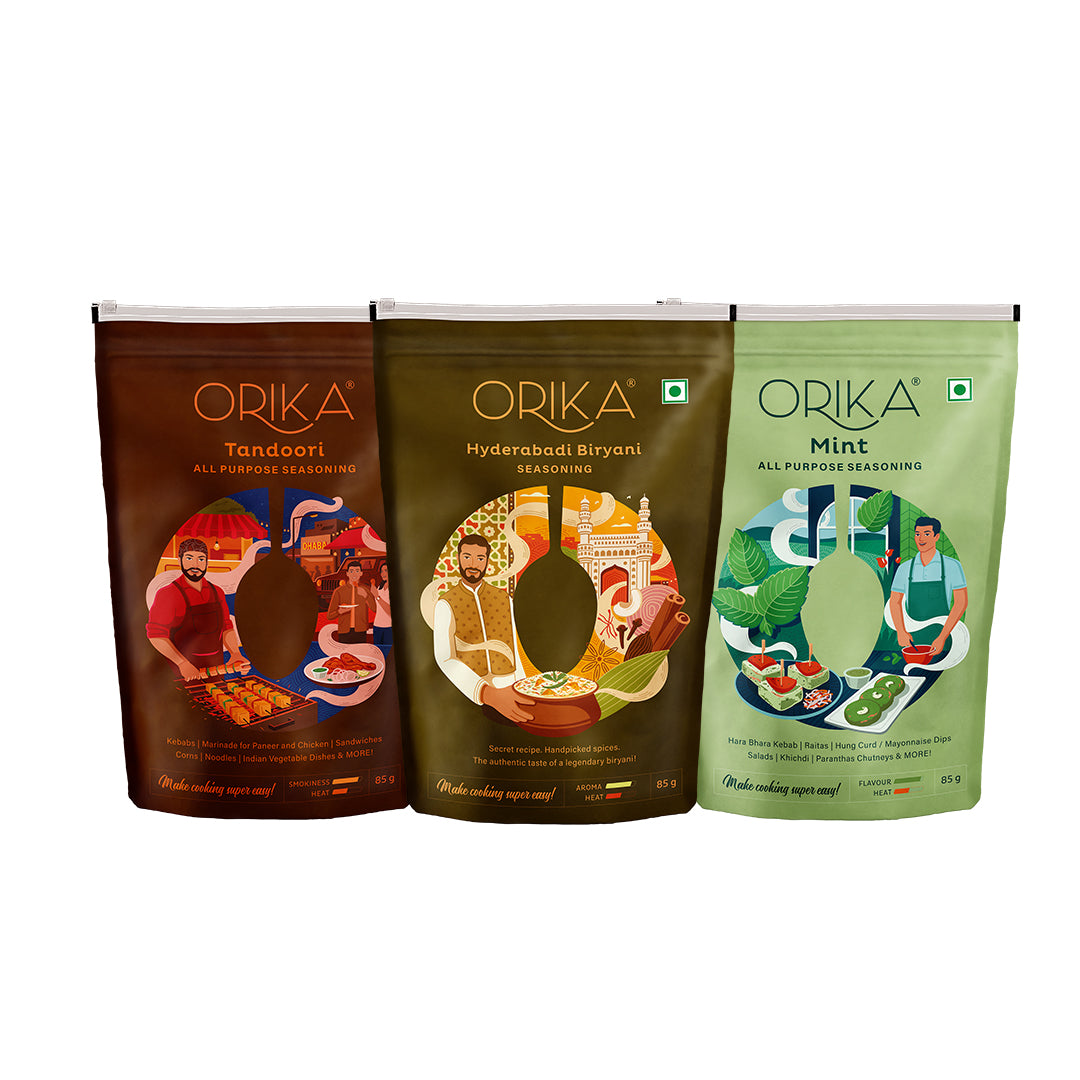 Mint, Tandoori & Biryani Combo (Pack of 3) - Orika Spices India