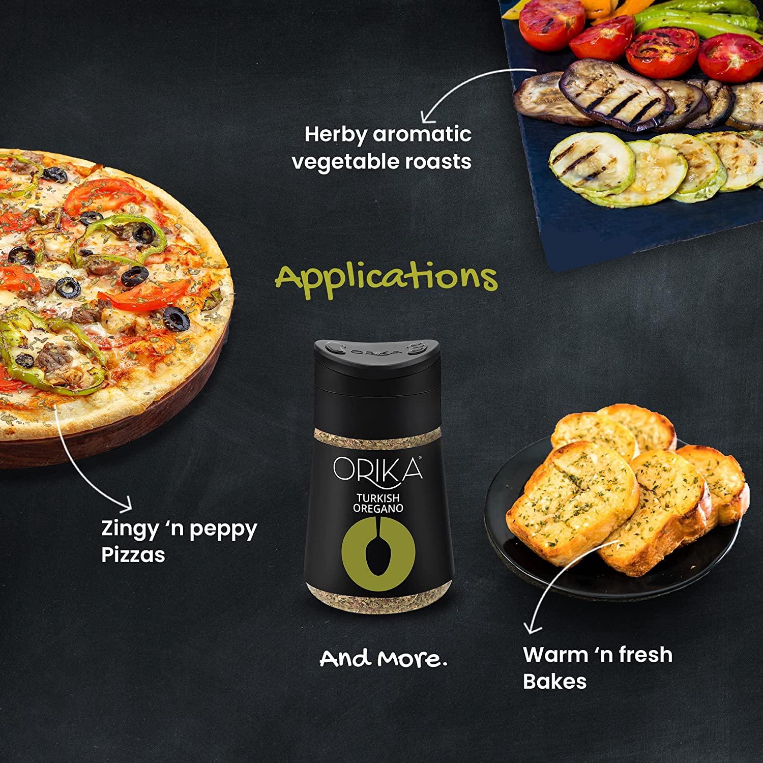 Table Sprinkler Combo 2 (Italian Seasoning + Red Chilli Flakes + Turkish Oregano) (Pack of 3) - Orika Spices India