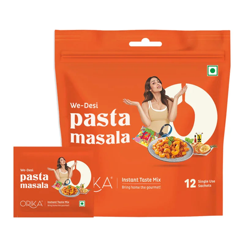 We-Desi Pasta Masala, All in One Masala, 12 single use sachets - Orika Spices India