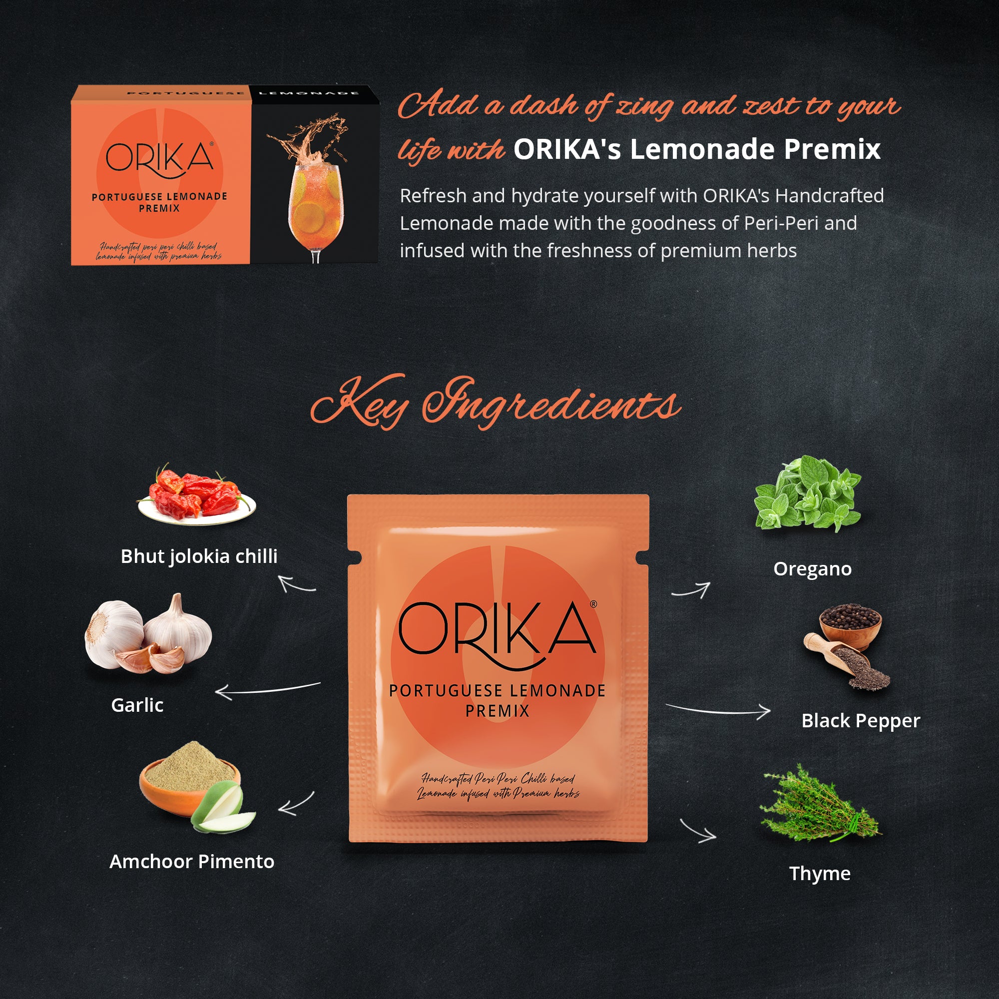 PORTUGUESE LEMONADE COMBO OF 2 (Pack of 2 Boxes, 10 sachets/box) - Orika Spices India