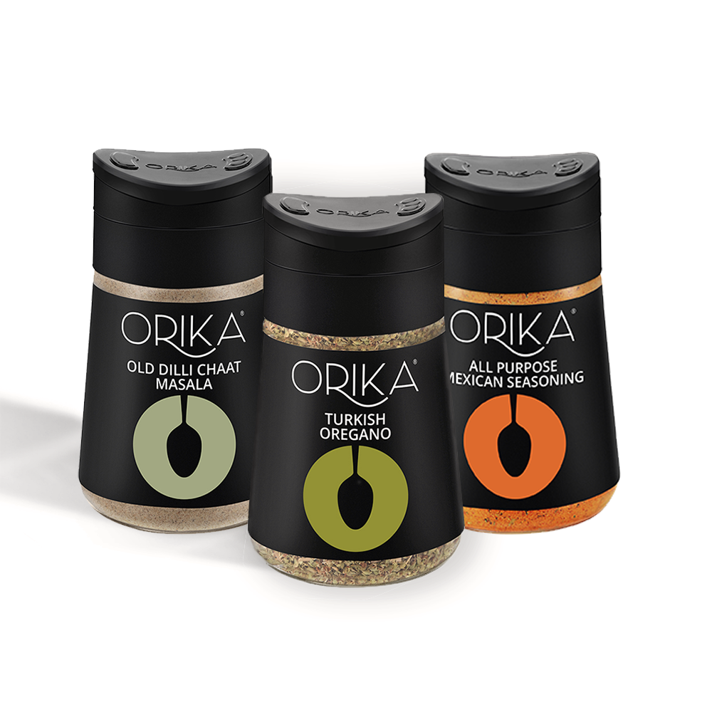 Table Sprinkler Combo (Chat Masala + Turkish Oregano + All Purpose Mexican Seasoning) (Pack of 3) - Orika Spices India