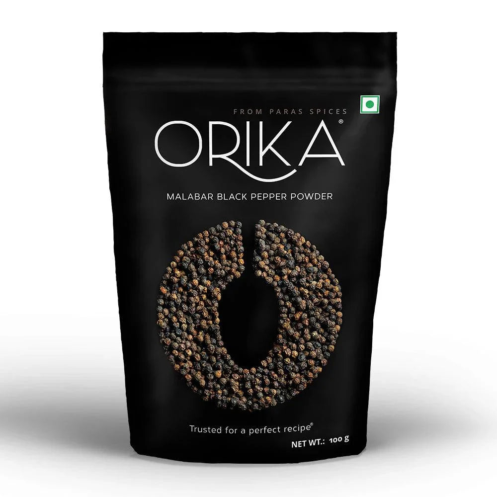 Orika Everyday kitchen essential (Malabar Black Pepper Powder, Salem Turmeric Powder, Coriander Powder), (Pack of 3, 100gms each) - Orika Spices India