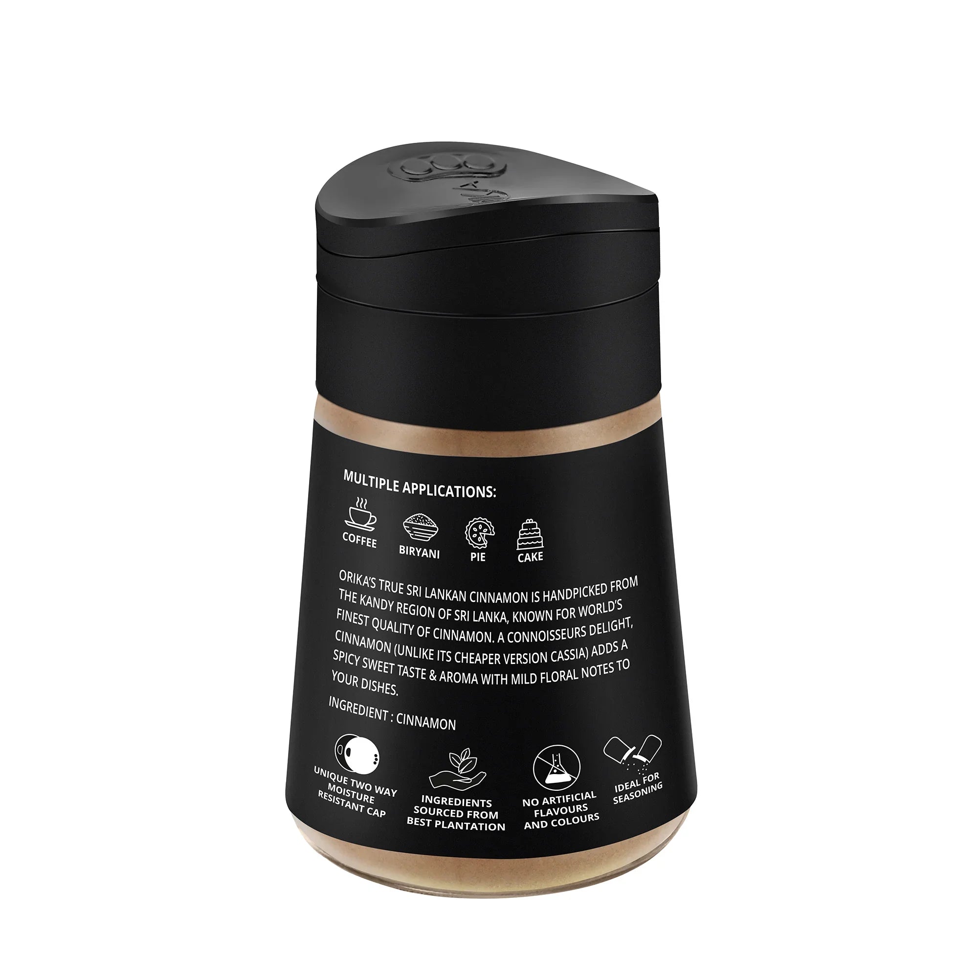 Orika Gourmet cooking coombo of True Sri Lankan Cinnamon Powder 50g & Southern Gun Powder 80g - Orika Spices India