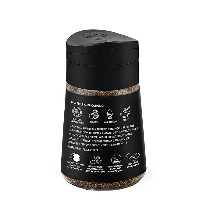 Orika Malabar Black Pepper, 80gm - Orika Spices India
