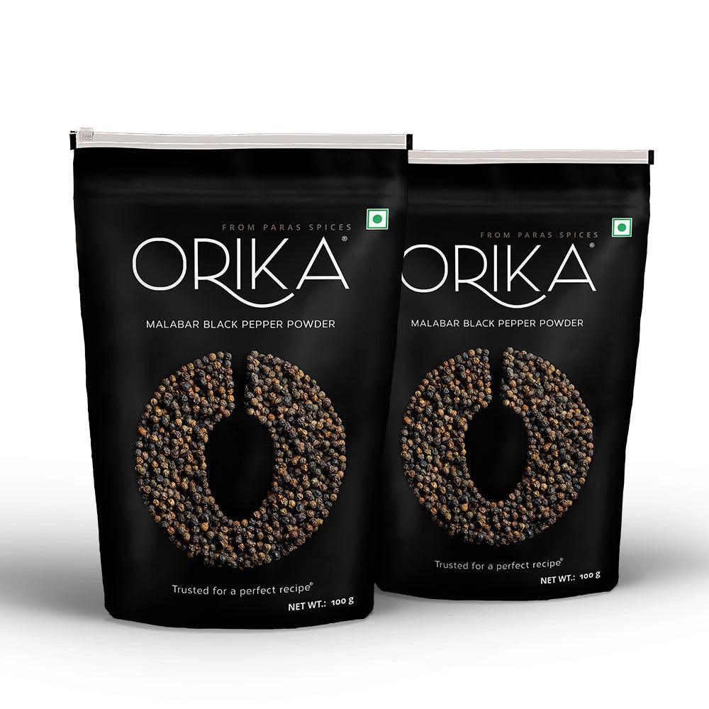 Orika Malabar Pepper Powder Combo, (Pack of 2, 100gms each) - Orika Spices India
