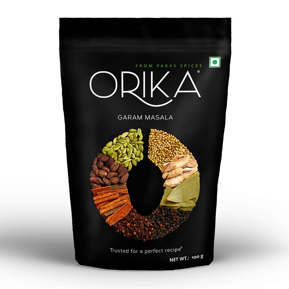 Pantry Essential Combo (Salem Turmeric Powder, Coriander Powder, Hot Red Chilli Powder, Kashmiri Chilli Powder, Garam Masala) (Pack of 5, 100gms each) - Orika Spices India