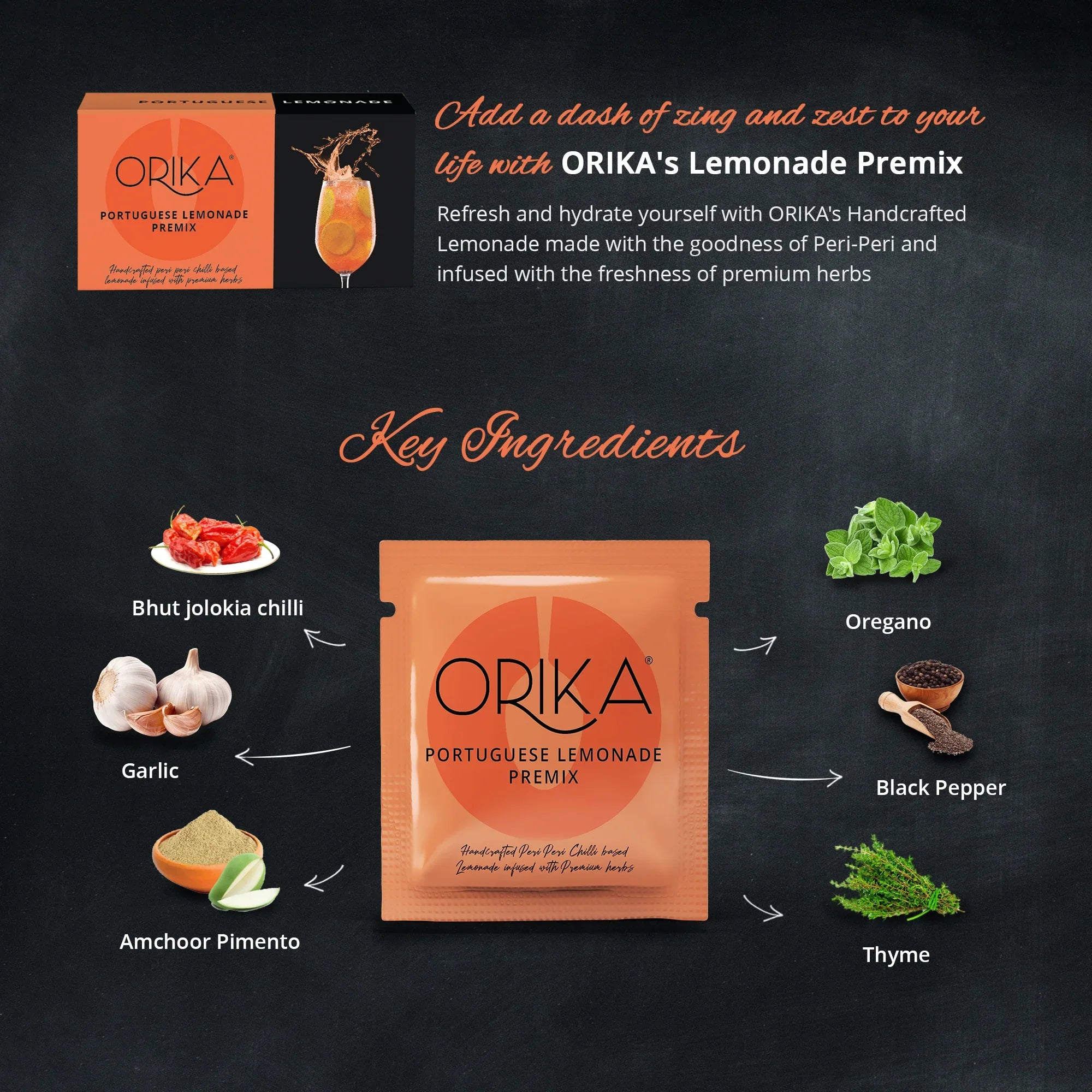 PORTUGUESE LEMONADE COMBO OF 3 (Pack of 3 Boxes, 10 sachets/box) - Orika Spices India