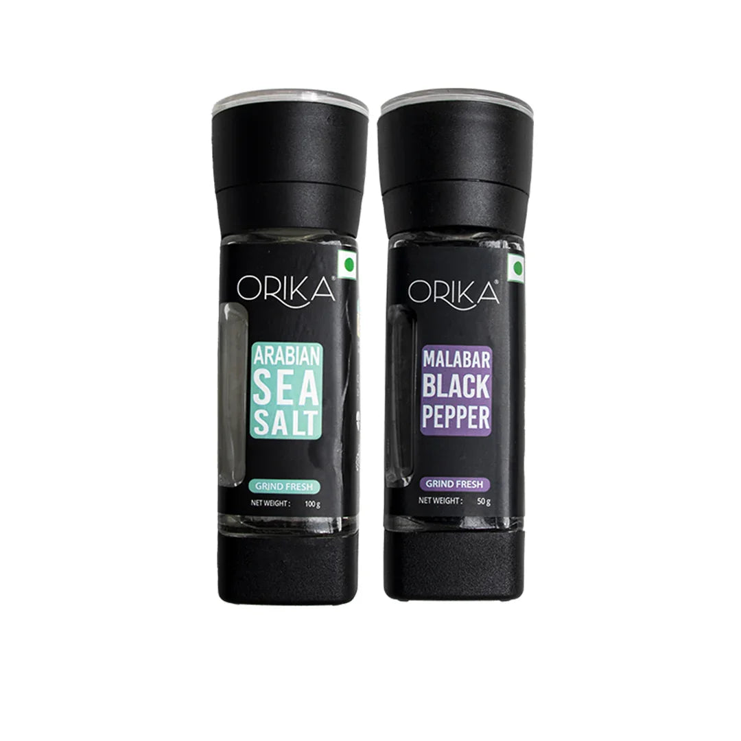 Sea Salt & Black Pepper Table Combo - Orika Spices India